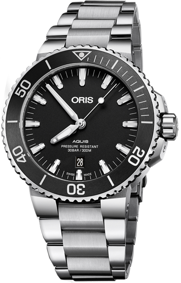 Oris Diving Self winding Automatic Black Mens Watch 73377304154MB 