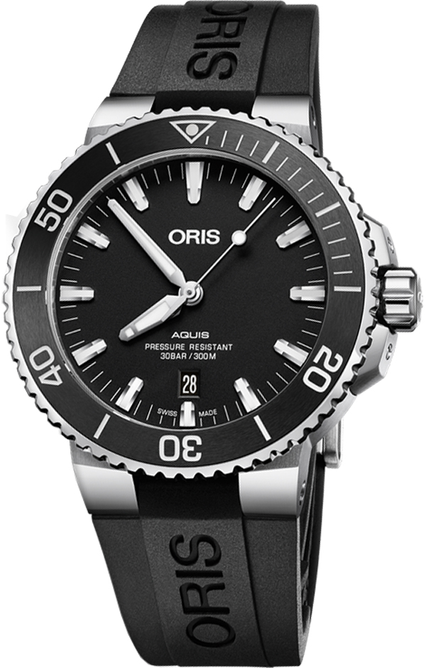 Oris Diving Self winding Automatic Black Mens Watch 73377304154RS 