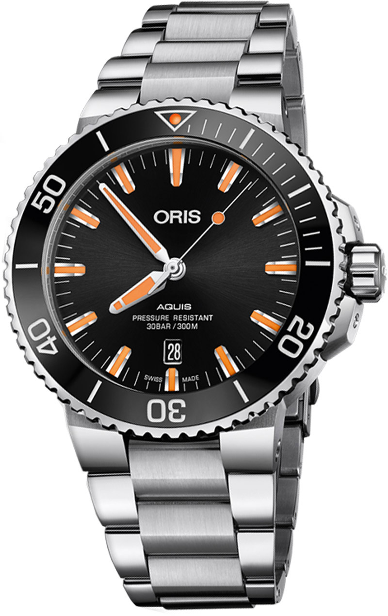 Oris Diving Self winding Automatic Black Mens Watch 73377304159MB 
