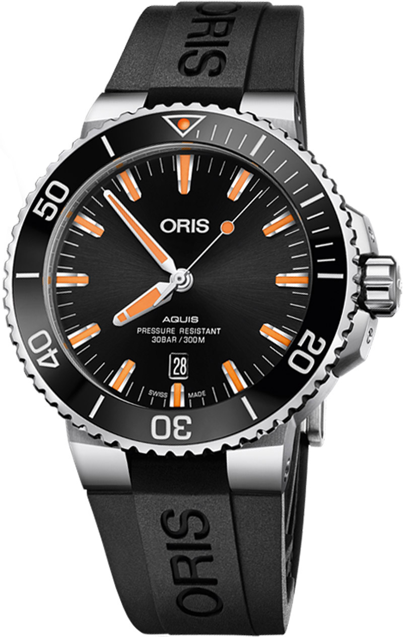Oris Diving Self winding Automatic Black Mens Watch 73377304159RS 
