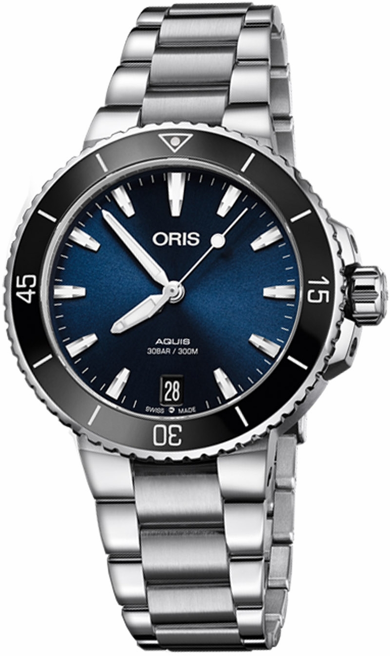 Oris Diving Self winding Automatic Blue Ladies Watch 73377314135MB 