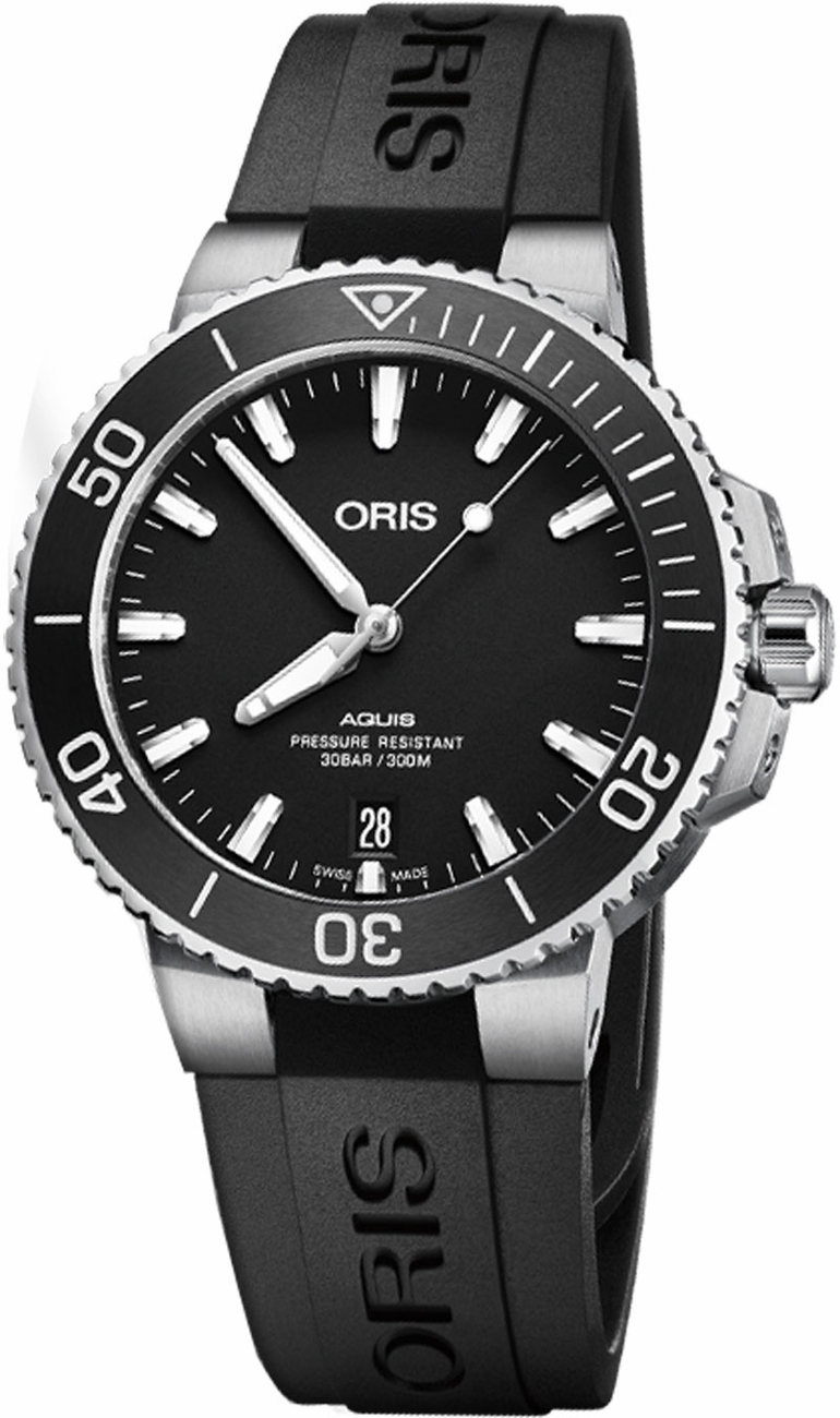 Oris Diving Self winding Automatic Black Mens Watch 73377324124RS 