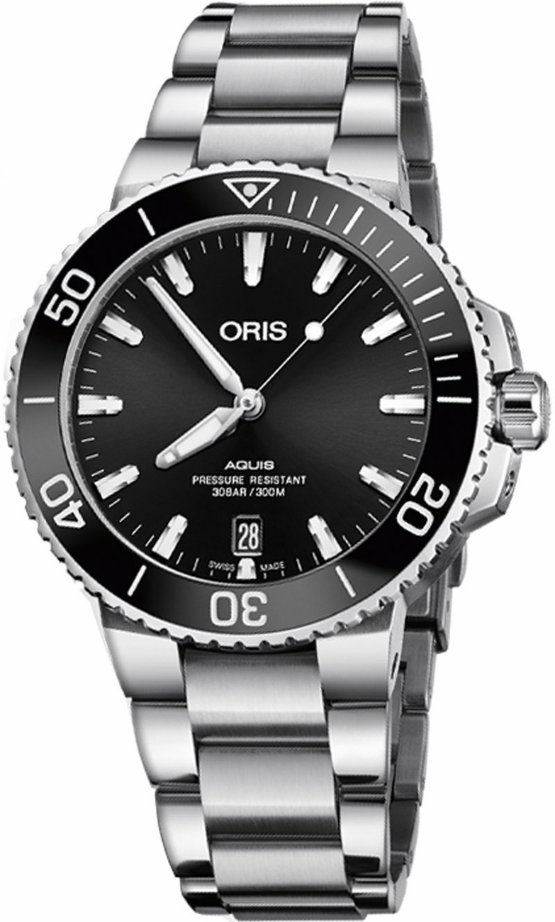 Oris Diving Self winding Automatic Black Mens Watch 73377324134MB 