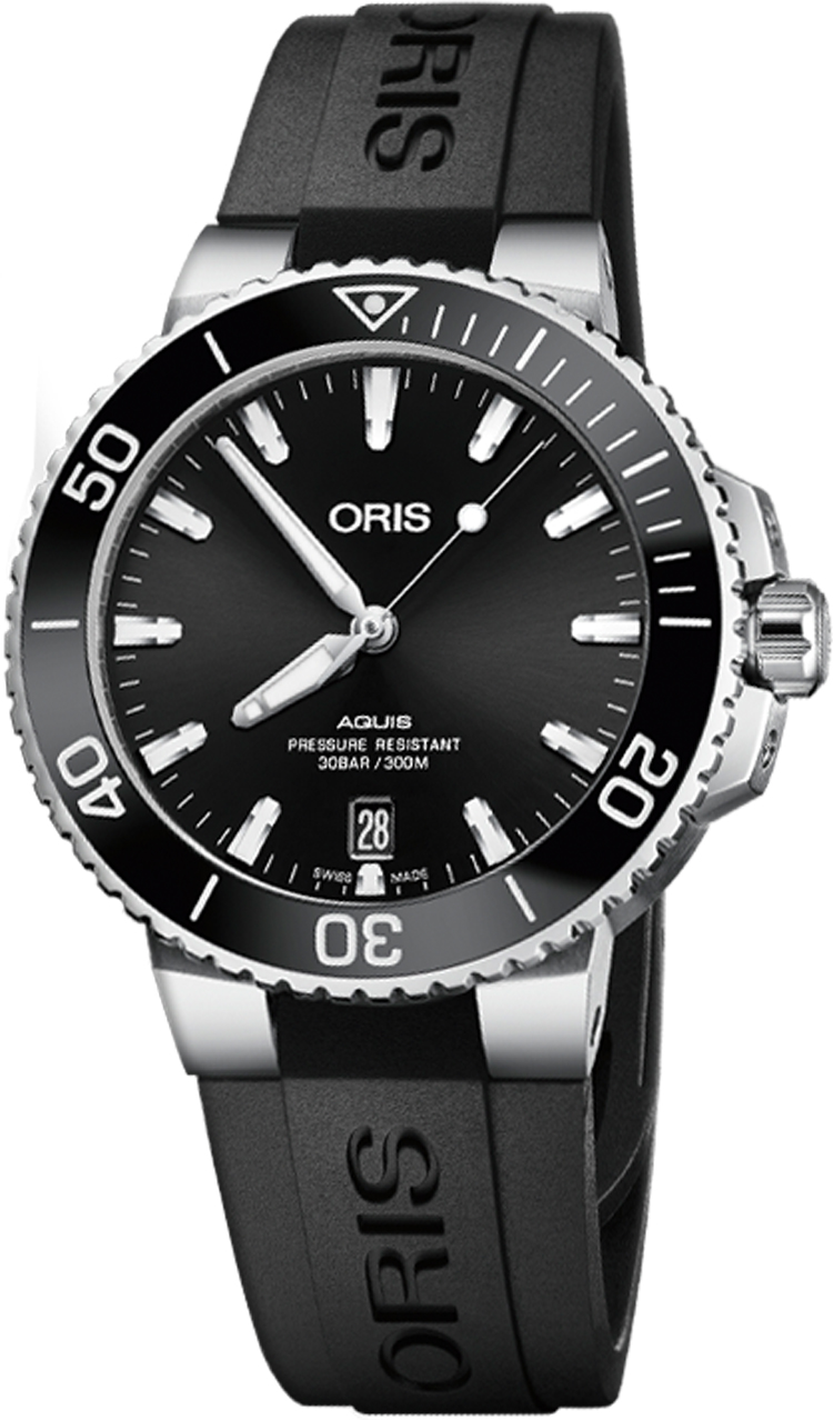 Oris Diving Self winding Automatic Black Mens Watch 73377324134RS 