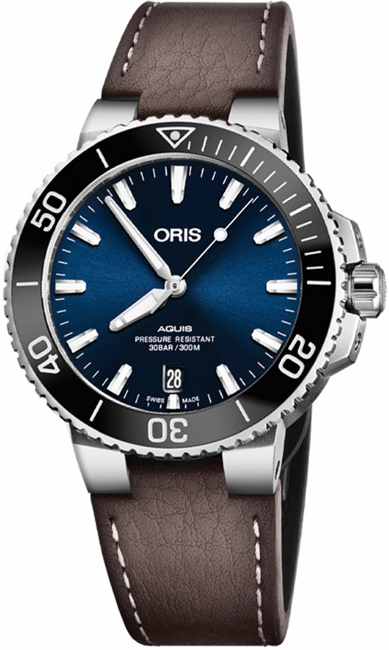 Oris Diving Self winding Automatic Blue Mens Watch 73377324135LS 