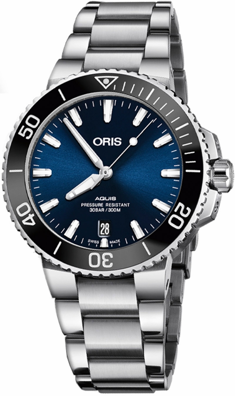 Oris Diving Self winding Automatic Blue Mens Watch 73377324135MB 