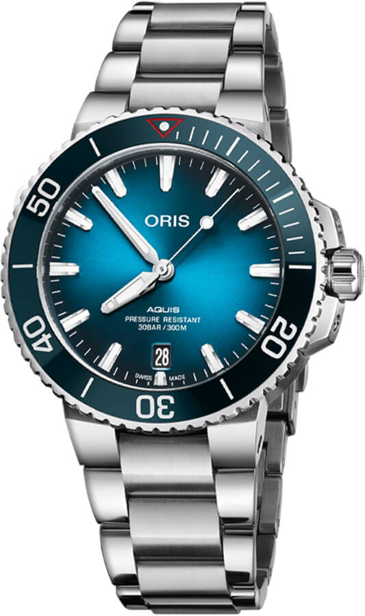 Oris Diving Self winding Automatic Blue Mens Watch 73377324185MB 
