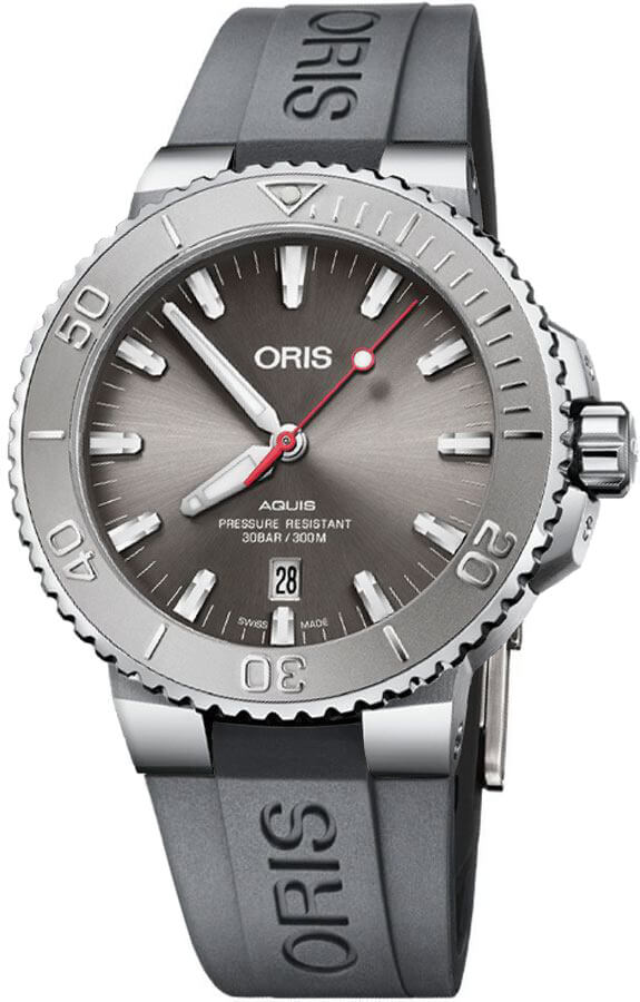 Oris Diving Self winding Automatic Grey Mens Watch 73377304153RS 
