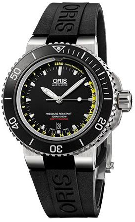 Oris Diving Self winding Automatic Black Mens Watch 73376754154RS-MB 