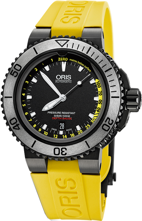 Oris Diving Self winding Automatic Black Mens Watch 73376754754RS-SET 