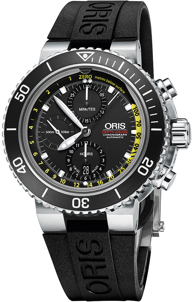 Oris Diving Self winding Automatic Black Mens Watch 77477084154RS-MB 