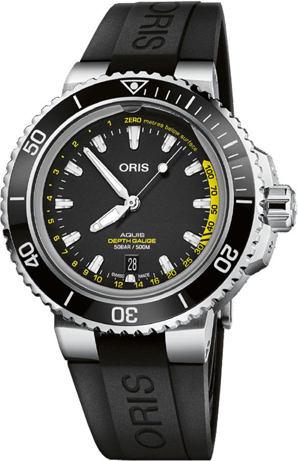 Oris Diving Self winding Automatic Black Mens Watch 73377554154RS-SET 