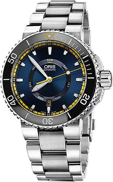 Oris Diving Self winding Automatic Blue Mens Watch 73576734185MB 
