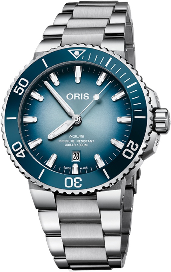Oris Diving Self winding Automatic Blue Mens Watch 73377304175MB 