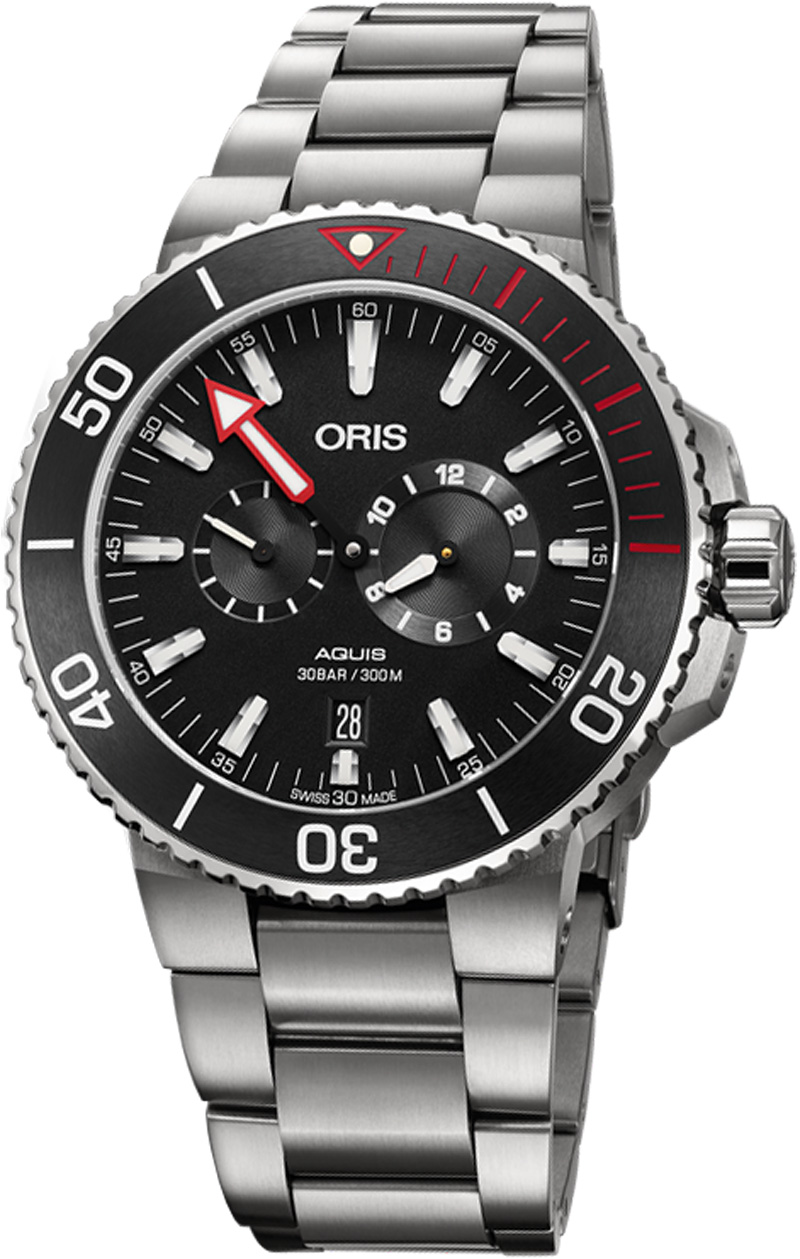 Oris Diving Self winding Automatic Black Mens Watch 74977347154MB-RS 