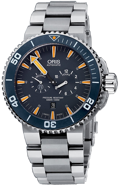 Oris Diving Self winding Automatic Blue Ladies Watch 74976637185MB 