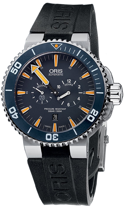 Oris Diving Self winding Automatic Blue Mens Watch 74976637185RS 