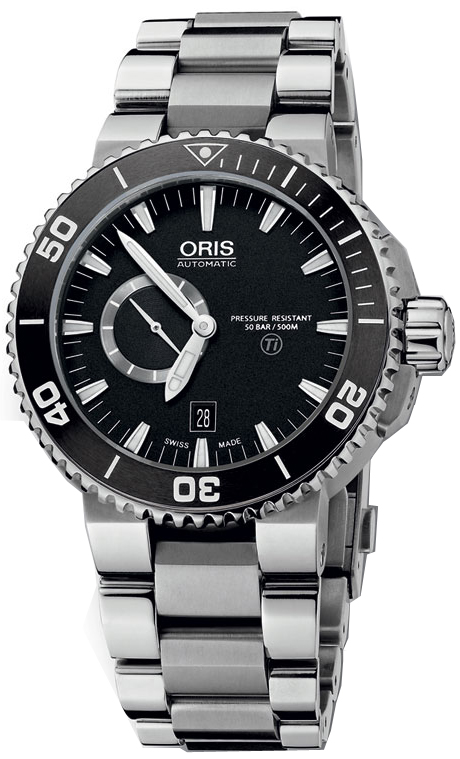 Oris Diving Self winding Automatic Black Mens Watch 74376647154MB 