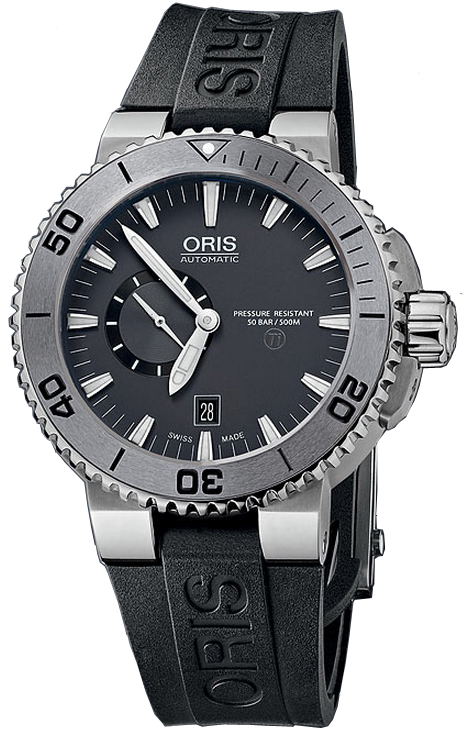Oris Diving Self winding Automatic Grey Mens Watch 74376647253RS 