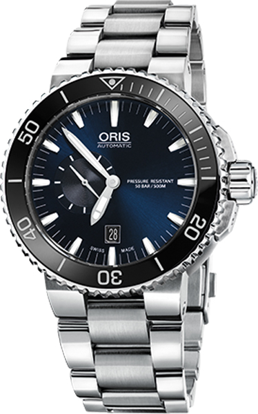 Oris Diving Self winding Automatic Blue Mens Watch 74376734135MB 
