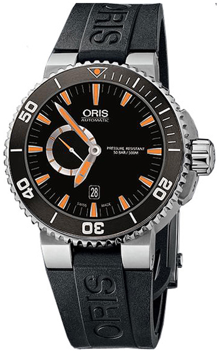 Oris Diving Self winding Automatic Black Mens Watch 74376734159RS 
