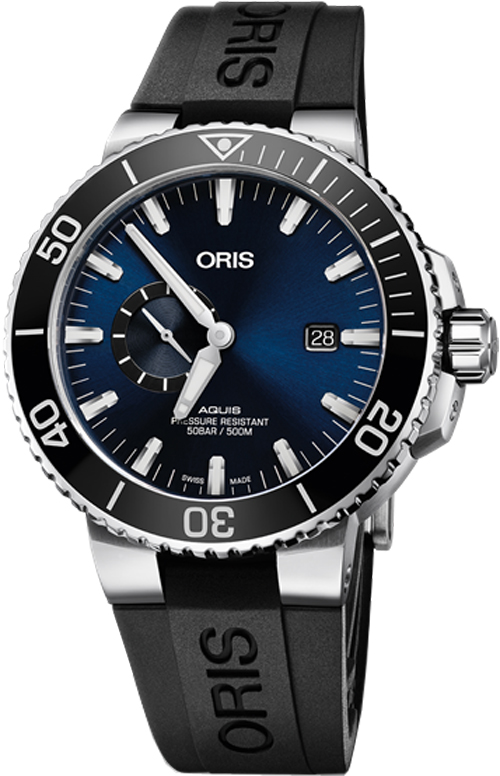 Oris Diving Self winding Automatic Blue Mens Watch 74377334135RS 