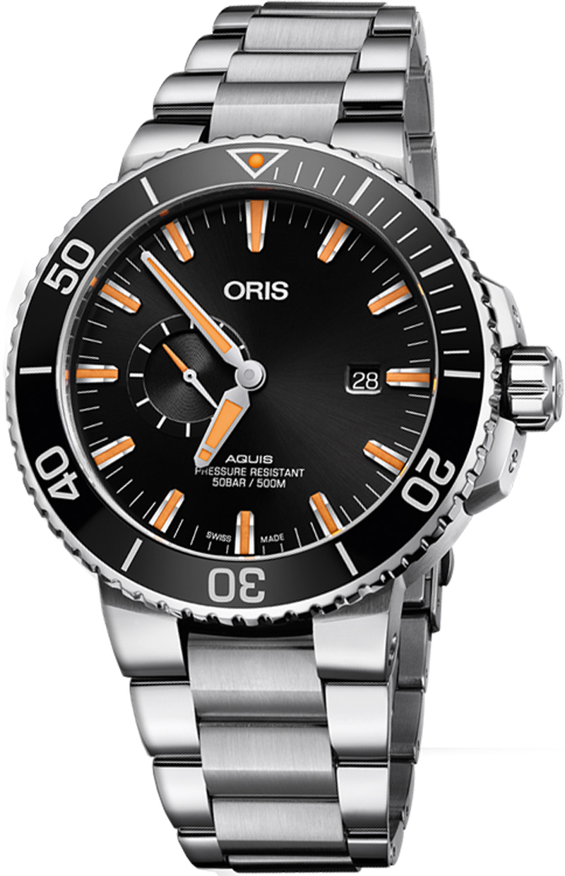 Oris Diving Self winding Automatic Black Mens Watch 74377334159MB 