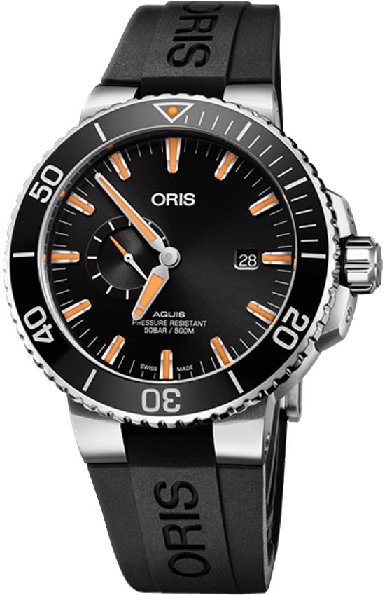 Oris Diving Self winding Automatic Black Mens Watch 74377334159RS 