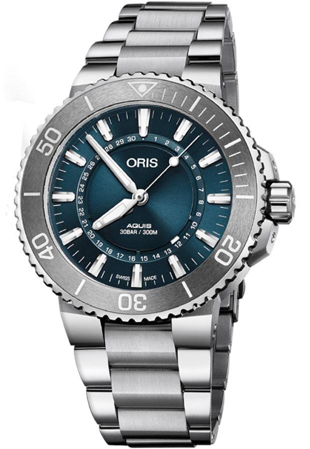 Oris Diving Self winding Automatic Blue Mens Watch 73377304125MB 