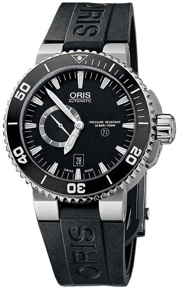 Oris Diving Self winding Automatic Black Mens Watch 74376647154RS 