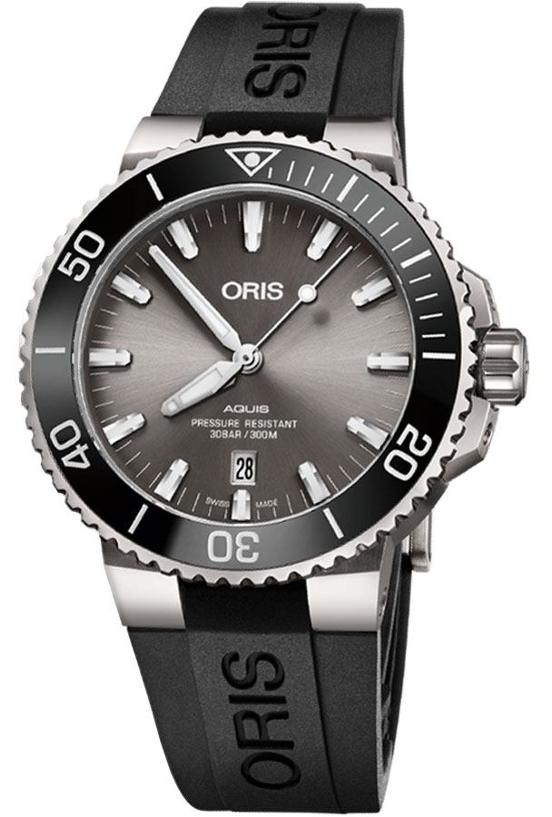 Oris Diving Self winding Automatic Grey Mens Watch 73377307153RS 