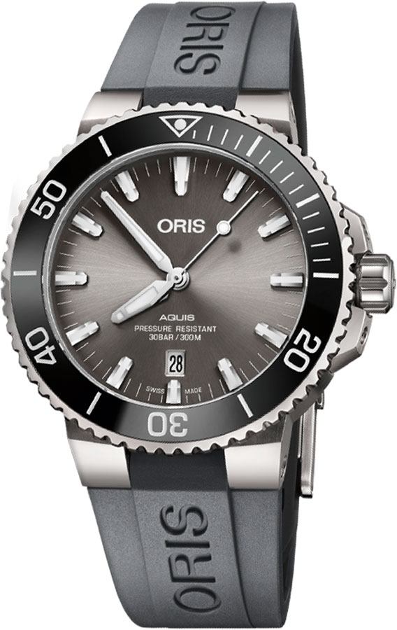 Oris Diving Self winding Automatic Grey Mens Watch 73377307153RS-GREY 