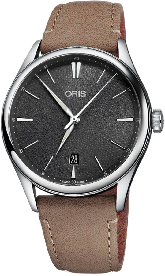 Oris Culture Self winding Automatic Silver Mens Watch 73377214053LS-BEIGE 