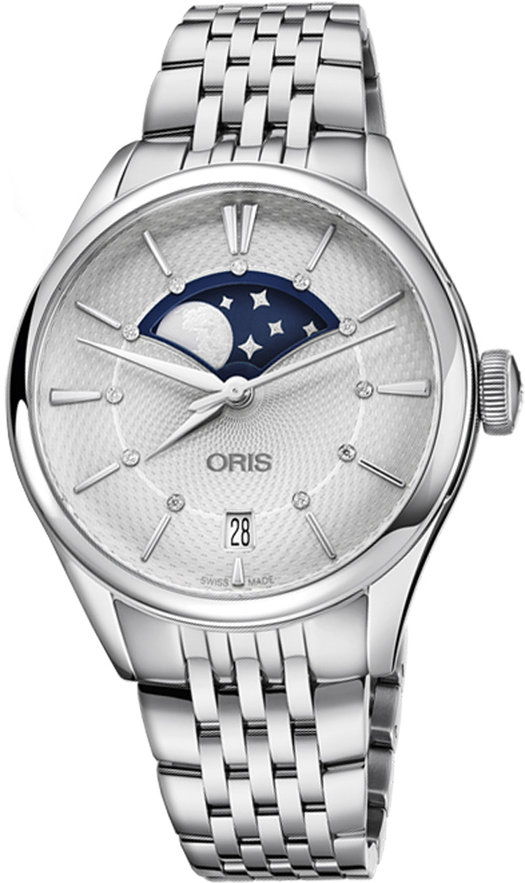 Oris Culture Self winding Automatic Silver Ladies Watch 76377234051MB 