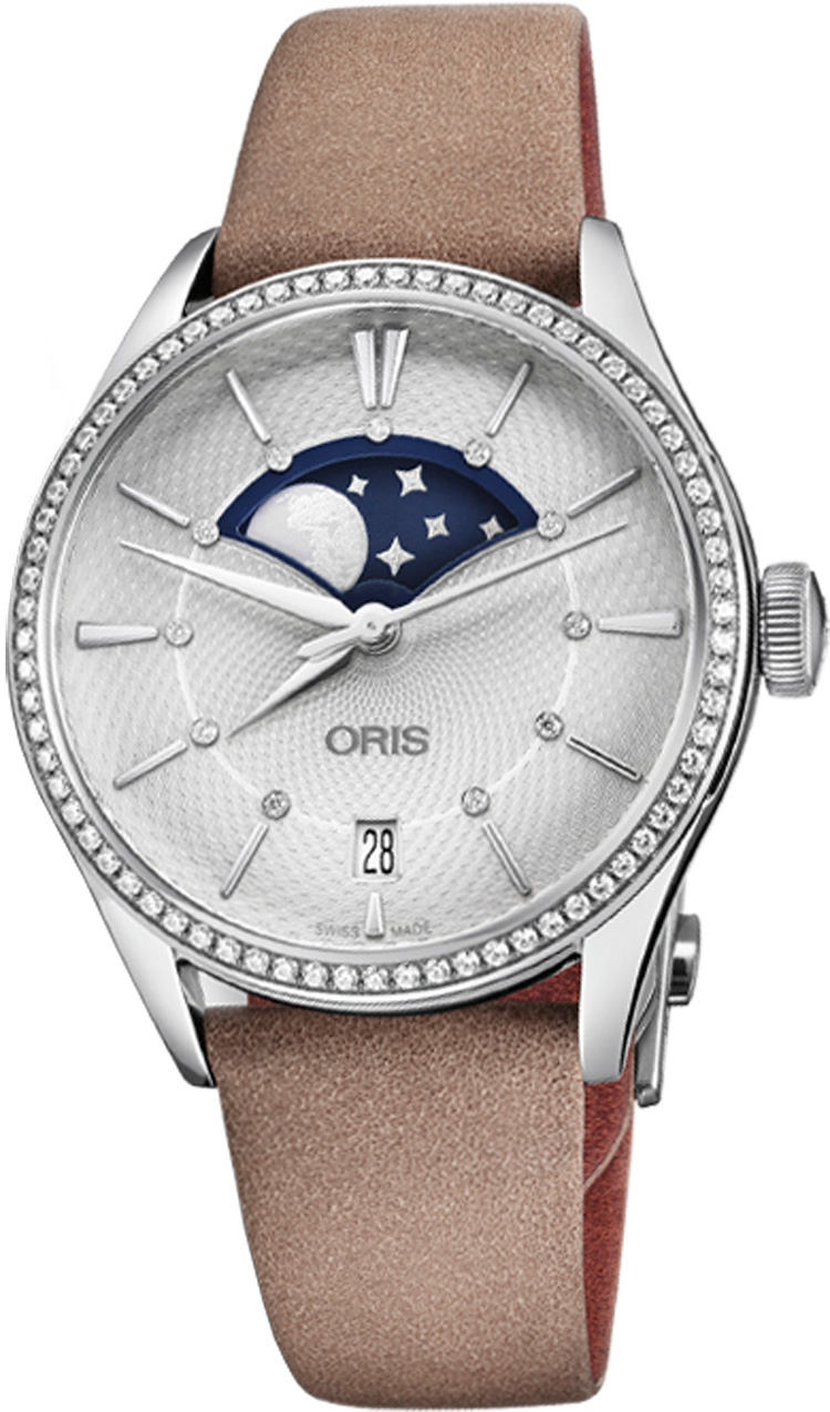 Oris Culture Self winding Automatic Silver Ladies Watch 76377234951LS-BEIGE 
