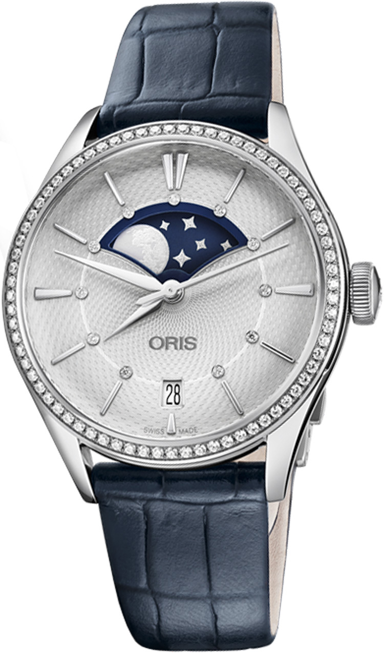 Oris Culture Self winding Automatic Silver Ladies Watch 76377234951LS-BLUE 
