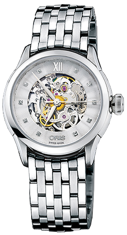 Oris Culture Self winding Automatic Silver Ladies Watch 56076044019MB 