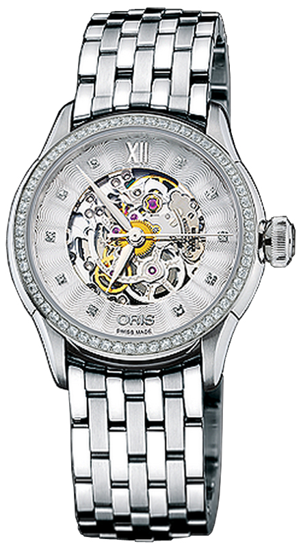 Oris Culture Self winding Automatic Silver Ladies Watch 56076044919MB 