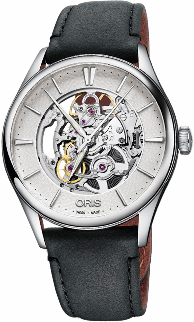 Oris Culture Self winding Automatic Silver Mens Watch 73477214051LS-BLACK 