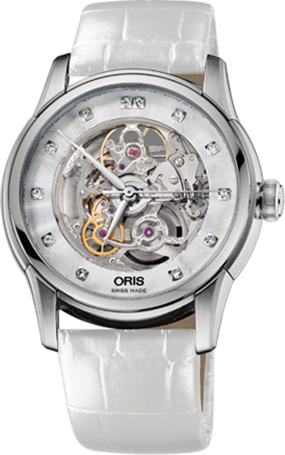 Oris Culture Self winding Automatic Silver Mens Watch 73476704019LS-WHITE 