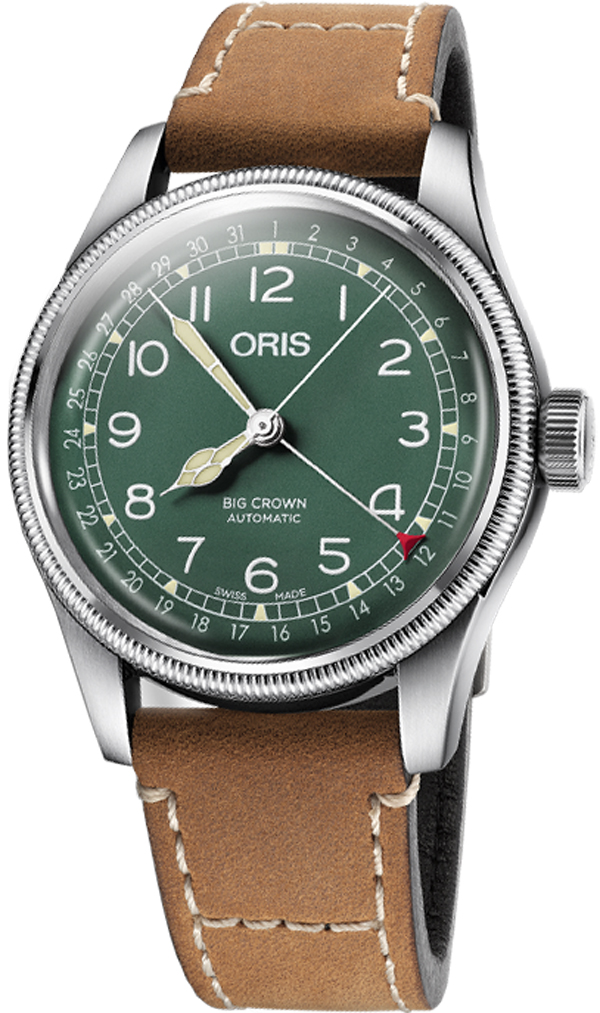 Oris Aviation Self winding Automatic Green Mens Watch 75477414087LS 