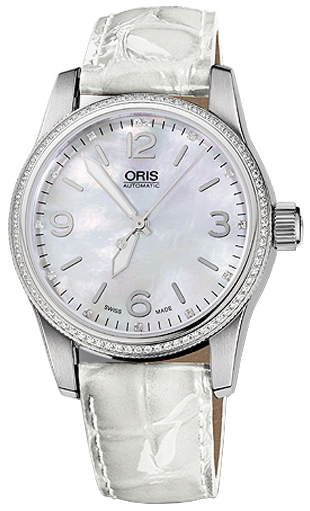 Oris Aviation Self winding Automatic Pearl White Ladies Watch 73376494966LS-WHT 