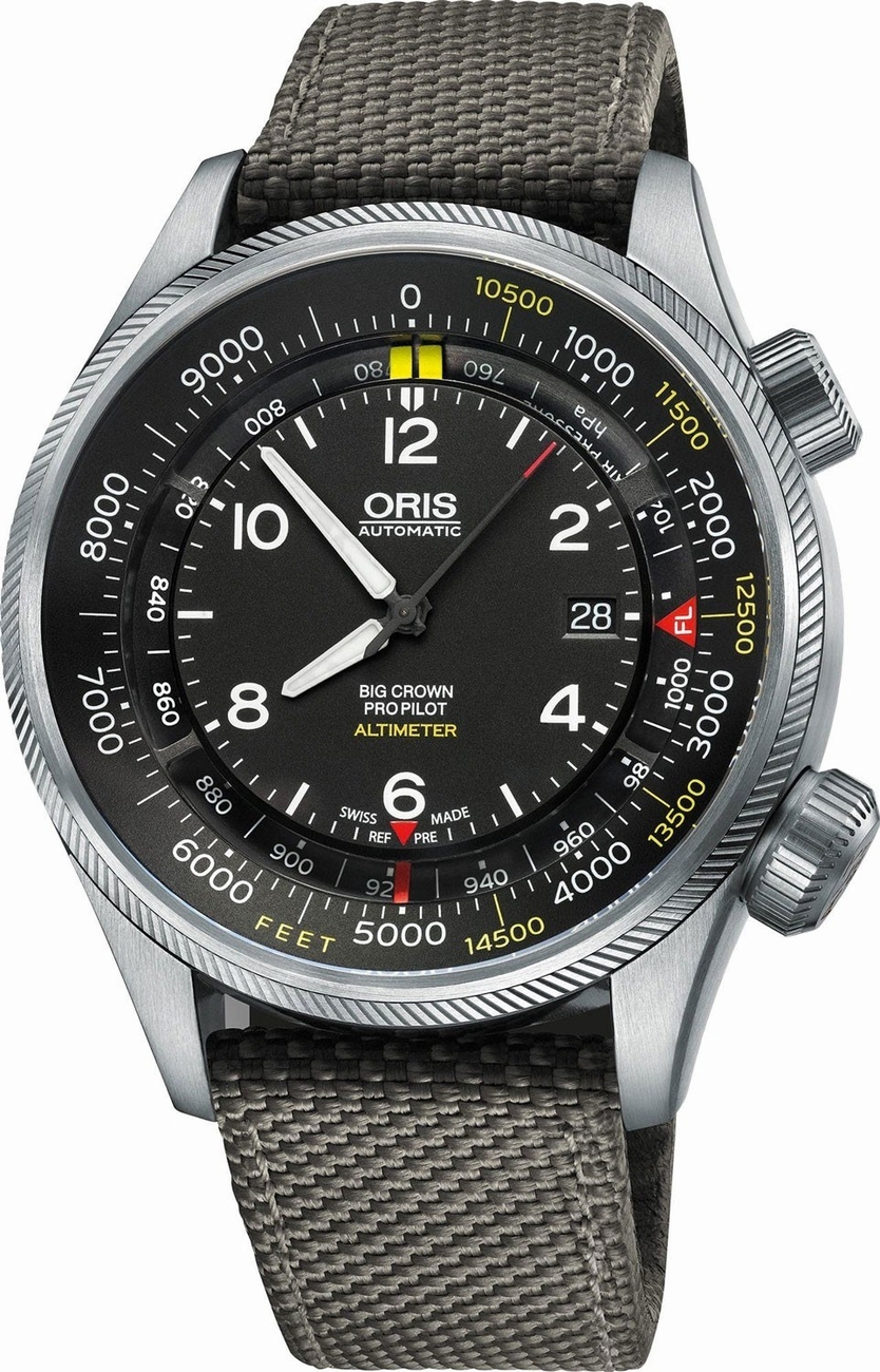 Oris Aviation Self winding Automatic Black Watch 73377054134FS-GREY 