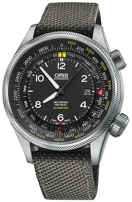 Oris Aviation 
Self winding Automatic Black Mens Watch 73377054164FS-GREY 