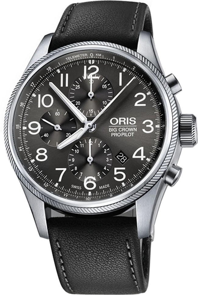 Oris Aviation Self winding Automatic Grey Mens Watch 77476994063LS 