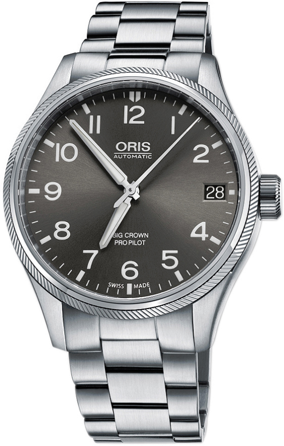 Oris Aviation 
Self winding Automatic Grey Mens Watch 75176974063MB 