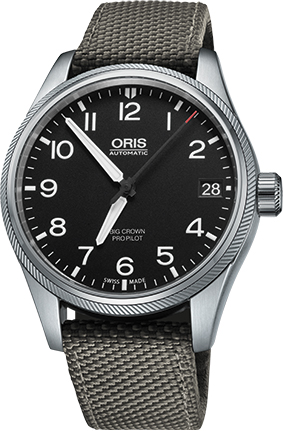 Oris Aviation 
Self winding Automatic Black Mens Watch 75176974164FS-GREY 