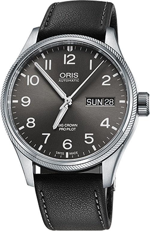 Oris Aviation Self winding Automatic Grey Mens Watch 75276984063LS 