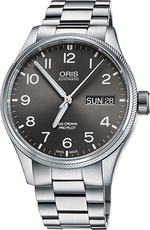 Oris Aviation Self winding Automatic Grey Mens Watch 75276984063MB 