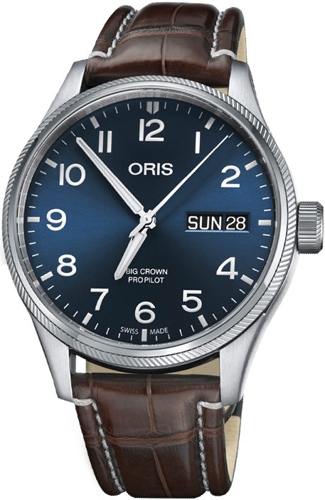 Oris Aviation Self winding Automatic Blue Mens Watch 75276984065LS 